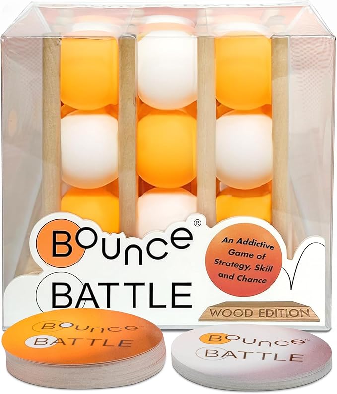Tournament Edition – Wood Game Set with 36 Battle Cards – Fast-Paced Family & Party Game of Strategy, Skill & Chance – Fun Gift for Kids, Teens & Adults