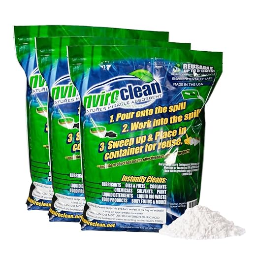 5 LB (Pack of 3) - Absorbs up to 180 LBS! Spill Absorbent & Encapsulant for Oil, Paint, Pet Waste, Chemicals and More.