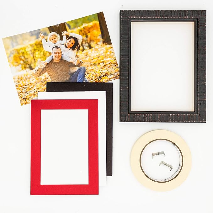 Pack of 25 Acid Free 8.5x11 Mats Bevel Cut for 7x9 Photos - Cardinal Red Precut Matboards For Pictures, Photos, Framing - 4-ply Thickness
