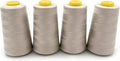 Tortoise 4 Cones of 3000 Yards Each Spool Thread for All Purpose, Serger, Overlock, Quilting, Sewing Machine - 40S/2 Beige 100% Polyester