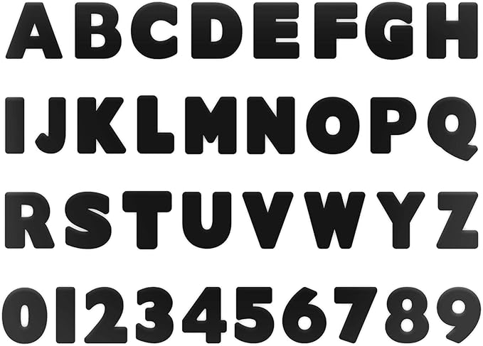 ArtSkills Poster Letters 4” Paper Letters for Poster Board Projects, Classroom Bulletin Boards, Sign Making Supplies, Black/White, 190 Pieces