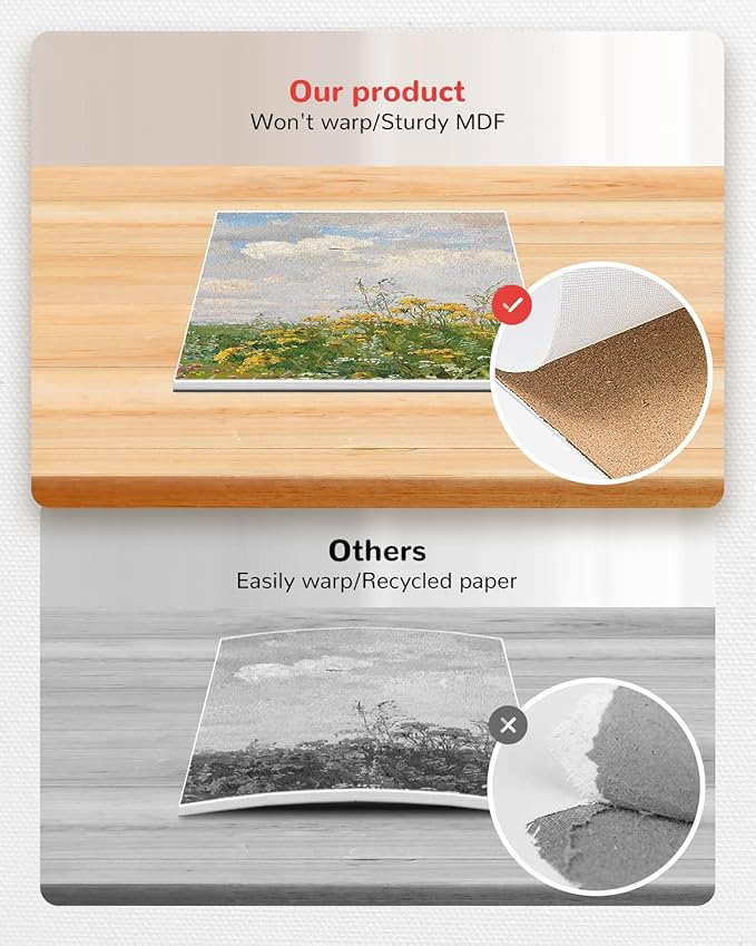 Mini Canvas Boards 72 Pack, 4x4 Inch Square Painting Canvas Panels, 100% Cotton for Acrylics Oil Paint