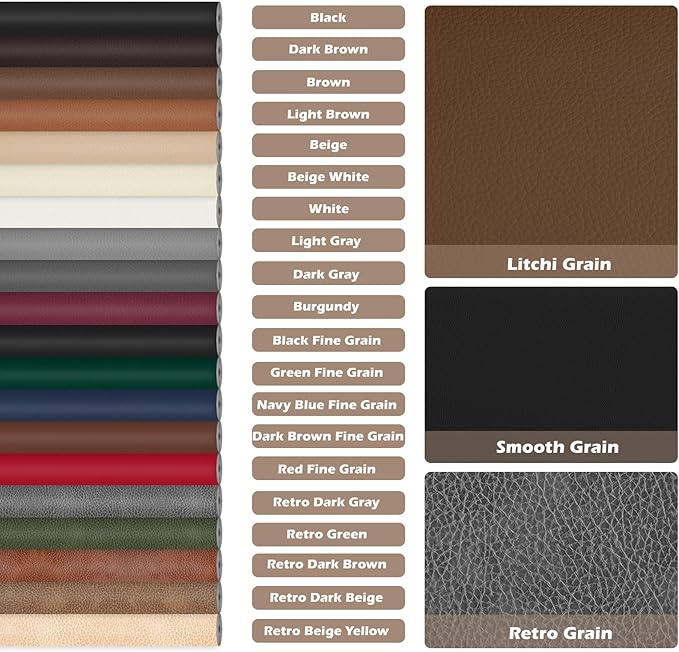 Leather Repair Tape, 4.7x63 inch Leather Patches for Furniture, Self Adhesive Leather Repair Patch for Sofas, Couches, Leather Covers, Seats, Chairs, Vinyl Repair Tape Retro Dark Brown