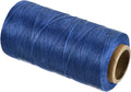 MECCANIXITY Waxed Thread,284 Yard 0.8mm 150D Flat Wax Thread Polyester Waxed String for Leather Sewing Hand Weaving Book Binding Home Decoration,Gem Blue