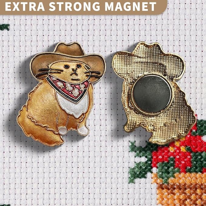 Needle Minder Magnet, Magnetic Needle Minder, Needle Minders Magnetic Cross Stitch Accessories, Magnetic Needle Holder, Life Tree, Butterfly, Cats, Owl, Heart (Garfield)
