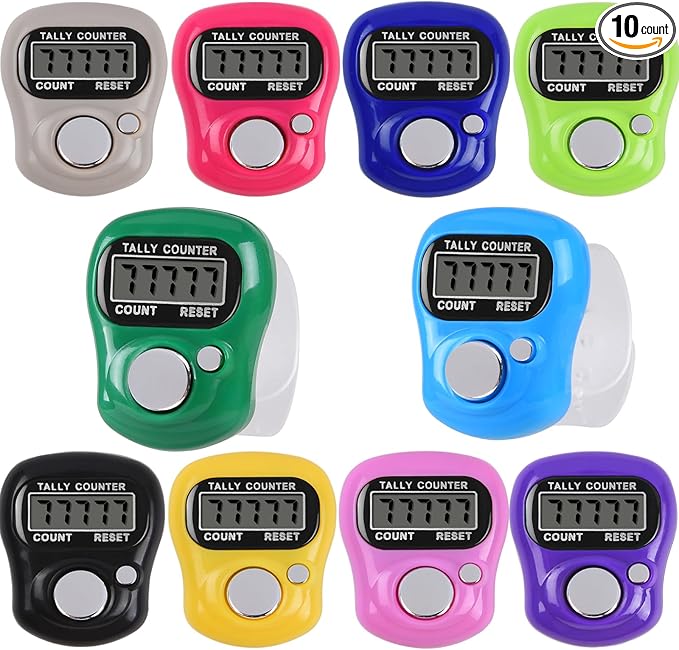 Tally Counter 10pc Electronic Finger Counter Digtal Clicker Counter 5 Digit LCD Counting for Knitting/Golf/Coaching/Goods Counting/Lap Etc