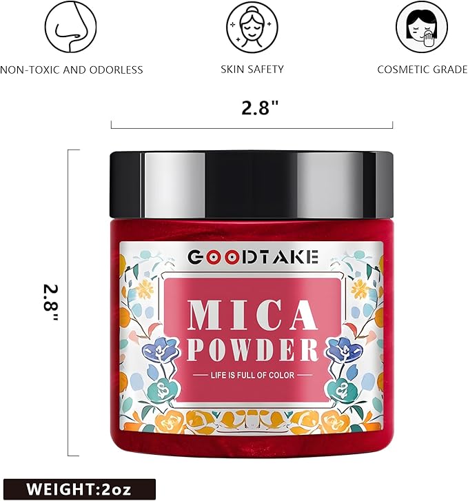GOODTAKE Beige Mica Powder for Resin | Resin Color Pigment | Mica Powder for Soap Making, Candle Making, Bath Bomb, Slime Pigment - Pure Natural (Beige, 2 oz)
