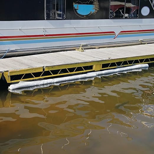 PIG Oil Boom - Oil-Only Absorbent Boom - 4 Pack - 3" x 20' Boom - Absorbs up to 4 gallons per Boom - BOM407