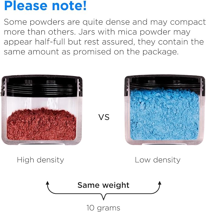 Rolio Mica Powder Pearlescent Color Pigment - Art Set for Resin Epoxy - for Soap Making, Nail Polish, Lip Gloss Set, Eye Shadow, Bath Bomb, Slime & Candle - 10g, 12 Jars - (Earth Colors)
