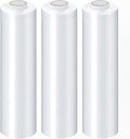 PSBM Stretch Wrap, 4 Pack, 15 Inch x 1000 Feet, 120 Gauge, Clear Plastic Cling, Cast Hand Stretch Film Rolls for Packaging Moving Packing Pallets