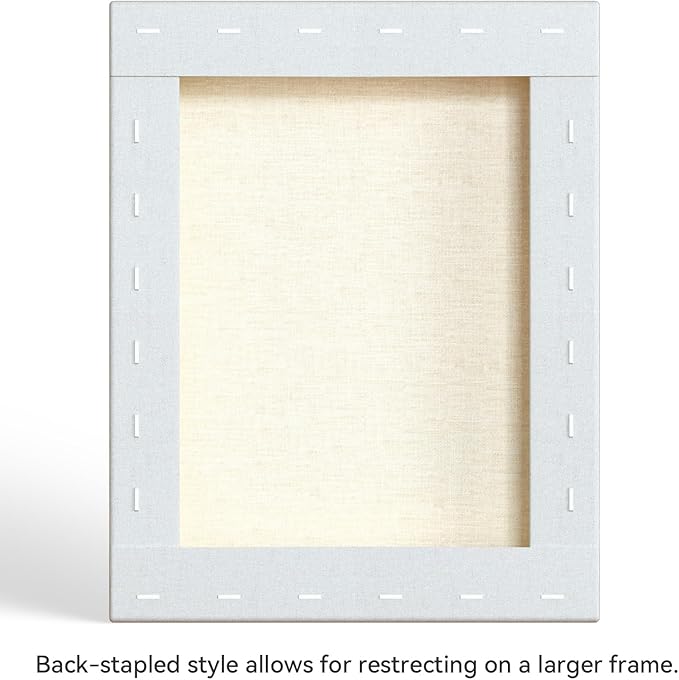 PHOENIX 11x14 Inch 2 Pack Museum Canvas - 2 3/8 Inch Thick Porfile Deep Stretched Canvas for Painting 100% Cotton 11 Oz. Gesso Primed White Blank Professional Canvas Oil & Acrylic Paints