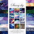 Scrapbook Paper Pad 6x6 Sky Night Celestial Single-Sided Decopodge Paper,Colorful Cardstock Paper Scrapbooking DIY Decorative Background Cardmaking Supplies,Junk Journal Craft Paper-24Pcs