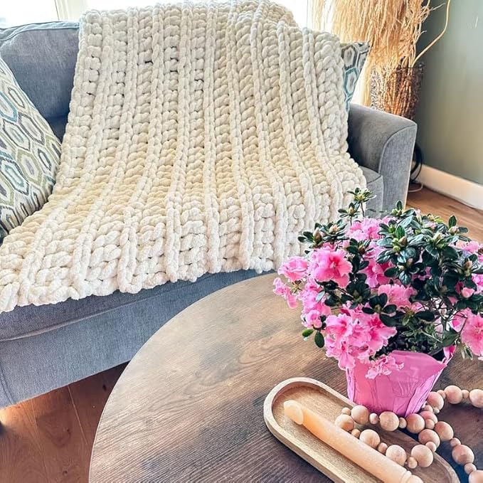 Chunky Blankets Loom Knitting Looms Long Installation Free and Adjustable Foldable Portable Extra Loom Large 38,48,60, 72,84,96 Inch (38inch)