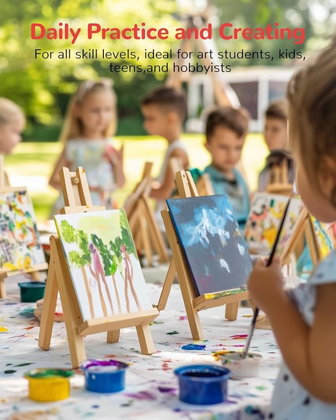 Canvas Boards for Painting 72 Pack, 5x7 Inch Panels, 100% Cotton White Blank Boards, Art Supplies for Acrylics Oil Watercolor Tempera Paints
