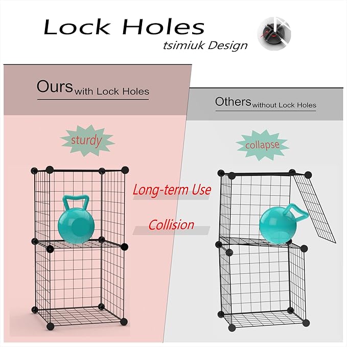 70Pcs Cube Wire Connector replacement for Cube Storage Modular Closet Organizer and Metal Grid Shelving or Pet Animal Playpen (Black)