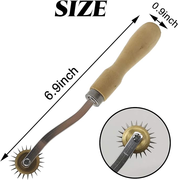 RONYOUNG 4PCS 4mm Sewing tracing Wheel for Sewing Patterns, Pounce Wheel, Perforation Cutter, Overstitch Wheel, Paper Perforator Tracing Wheel Sewing, Rotary Perforator, Pounce Wheels