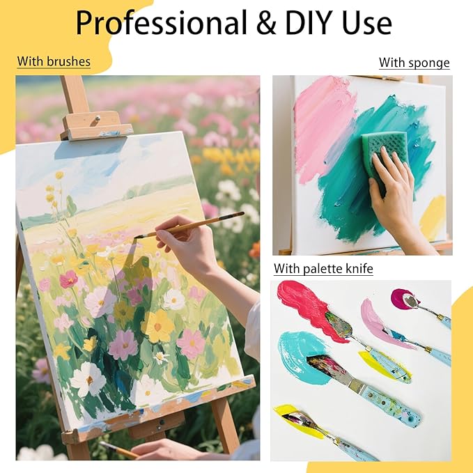 SNOWSUN Lemon Yellow Acrylic Paint, Large Bulk Heavy Body Acrylic Paint (42.4 oz, 1L) - Non Toxic Gloss Thick Art Paint for Multi-Surface, Canvas Wood Ceramic and Leather, Stone Craft, for Artists & Beginners