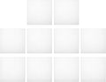 PATIKIL Plastic Mesh Canvas Sheets,10Pcs 5.5 x 5.5inch Cross Needlework Blank Yarn Crafting for Embroidery DIY Bookmarks Cup Mats, White, Square