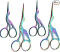 Vintage Stork Shape Sewing Scissors Stainless Steel Tailor Scissors Sharp Sewing Shears for Embroidery, Craft, Art Work & Everyday Use (4, Colorful)