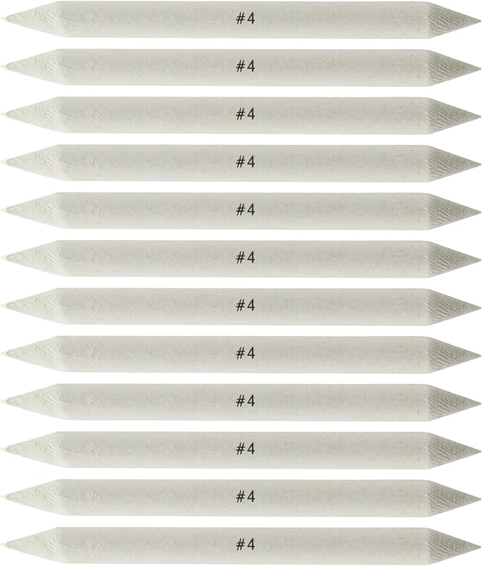 Creative Mark Blending Stumps - Solid Double-Ended Blending Stumps for Blending Charcoal, Pencils, Pastels, and More! - [Size # 4-12 Count]