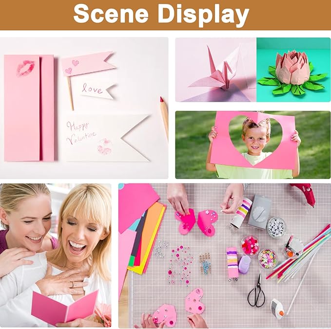 40 Sheets Pink Shimmer Cardstock 8.5 x 11 Crafts Paper, 75lb Heavyweight Card Stock Craft Paper for DIY Cards Making, Greeting Cards, Wedding Invitations, Menus