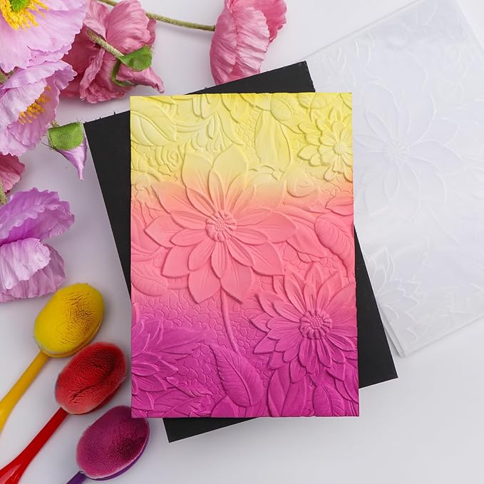 BAOFALI 3D Embossing Folders Lotus for DIY Scrapbooking Photo Album Card Paper Craft Decoration for Card Making,Embossing Template Paper Card Embossing Stencil 6.3" L x 4.5" W