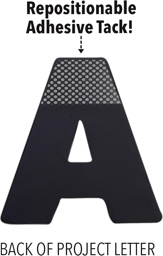 ArtSkills Poster Letters 4” Paper Letters for Poster Board Projects, Classroom Bulletin Boards, Sign Making Supplies, Black/White, 190 Pieces