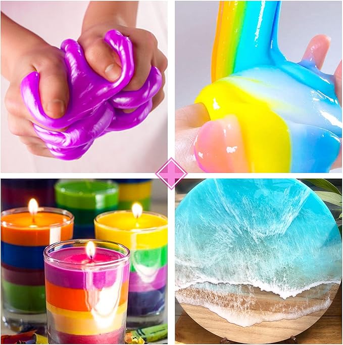 Mica Powder - 32 Pearlescent Epoxy Resin Color Pigments Set- Natural Cosmetic Grade Pigment for Soap Dye, Lip Gloss, Nail Polish, Makeup, Epoxy Resin, Candle Making, Bath Bombs, Slime, 5g/0.18oz