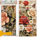 GLOBLELAND 4 Sheets Vintage Flowers Rub on Transfers Rose and Daisy Furniture Decor Transfers Sticker UV Transfers Decal Craft for Bedroom Living Room Desk Table Decoration