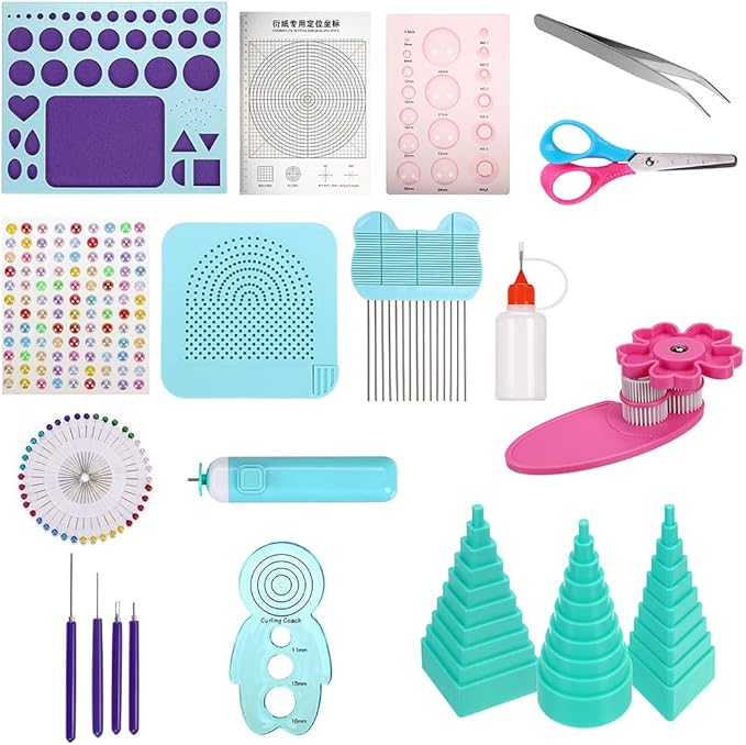 MDLUU Paper Quilling Kit with 1860 Strips and Quilling Tools and Storage Box, Paper Quilling Craft Great for DIY Learning Class, Home Decoration, Birthday Gift