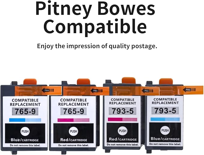 LCL Compatible Ink Cartridge Replacement for Pitney Bowes 793-5 DM100i DM125i DM150i DM175i DM175i-MH DM200i P700 P7L1 PRL1 DM200L DM225 SendPro C200 SendPro C300 SendPro C400 SendPro (3-Pack Red)