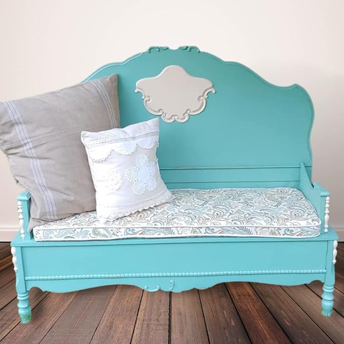 Chalky Chicks All-in-One Chalk Paint for Furniture or Cabinet - 32 Fl Oz - Matte Finish Aqua Bay (Aqua Blue) for Metal, Wood Furniture Paint - No Sanding All-in-One for Home Decor & Crafts, USA Made