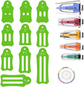 Bequilter Fabric Bias Tape Maker Tools Set of 15 Size Fabric Sewing Quilting Bias Binding Maker Come with 40 pcs of Multi-Color Quilting Pins Jelly Roll Sasher Tool Set