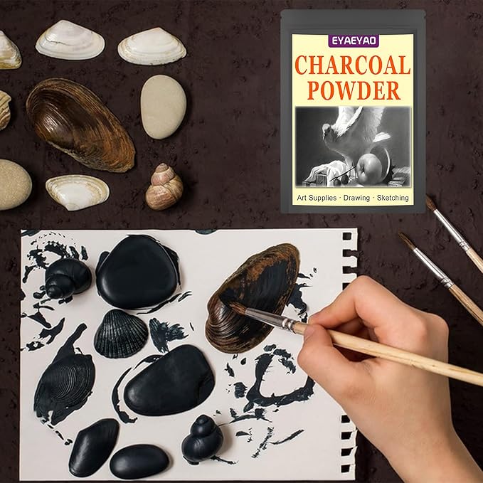 Premium Charcoal Powder for Drawing & Sketching - 2 lbs Fine Art Charcoal, Ideal for Shading, Blending - Professional & Beginner Artist Supplies (2 Pounds)