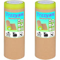 2 Roll 12Inchx50Feet Pre-Taped Masking Paper Roll - Heavy Painters Paper with Adhesive, Tear-Resistant for Auto Body, Wall Painting, Floor Protection, Furniture&DIY Projects (2, 12inch*50feet)