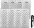 Diamond Sharpening Stone for 6 PCS Diamond Plate Honing Stone for Kitchen Sharpening Dull Knives Grindstone (SET-A)
