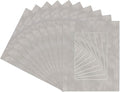 Pack of 25 Acid Free 8x10 Mats Bevel Cut for 5.5x8.5 Photos - Light Grey Suede Precut Matboards For Pictures, Photos, Framing - 4-ply Thickness