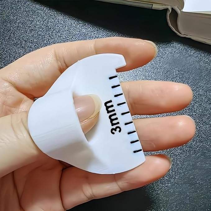 Sewing Finger Ruler for Even Stitches, Magnetic Seam Guide Sewing Kit Supplies Non-Slip Template Mini Measuring Gauge 4mm 3mm 2mm, Quilting Templates Precision Sewing DIY Handmade Sewing Tool (Yellow)