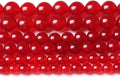 90PCS 4MM Red Chalcedony Beads Round Loose Stone Beads for Jewelry Making DIY Energy Stone Healing Power Bracelet 15"