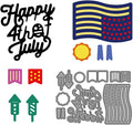 Cutting Dies Metal Stencils Scrapbooking Tools DIY Embossing Template for Paper Card Making Album Arts Crafts Supplies (Happy Independence Day-9.5x7.6cm)