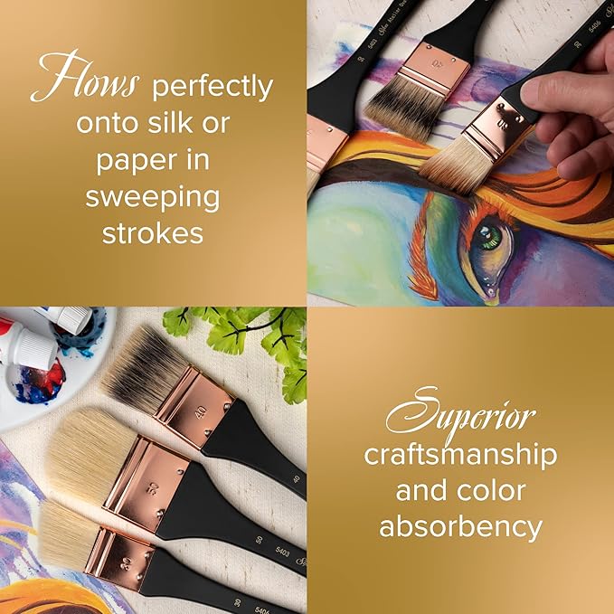 Silver Brush Limited 5403-30 Silver Atelier Oval Hog Bristle Mottler Brush, Size 30, Extra Long Handle