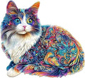 Lazy Cute Cat Adults Gifts Wooden 240 Pieces 13.4 * 12.2in
