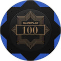 SLOWPLAY Nash Clay Poker Chips, 14 Grams Heavyweight Clay Composite, 40mm Large Chips in Bulk, Pack of 50 with Denomination of 100