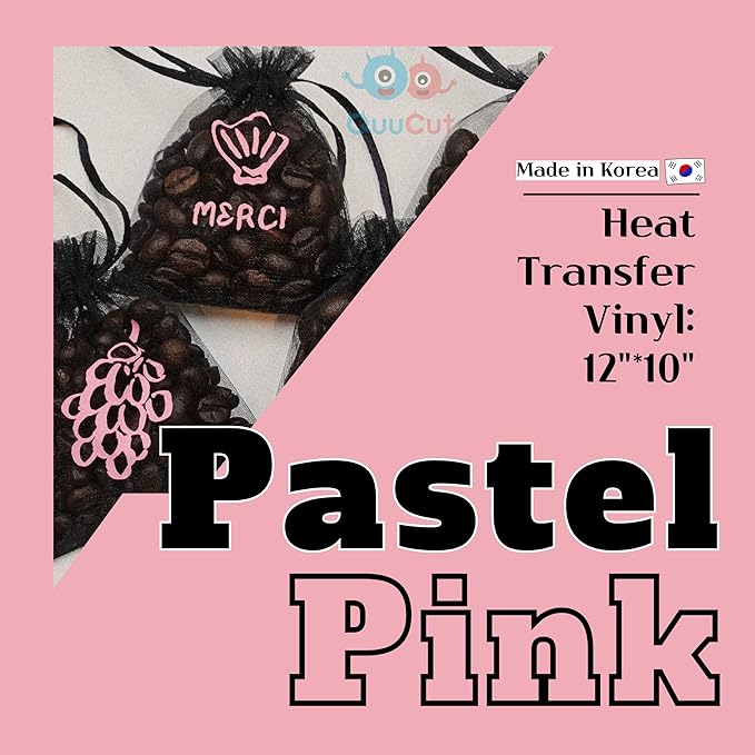 QuuCut Heat Transfer Vinyl Bundle: 12 Pack 12" x 10" Sheets, Watercolor Pattern and 5 Assorted Full Matte Pastel, HTV Vinyl for T-Shirts, Iron on Vinyl for Cricut & Silhouette - Easy to Cut & Weed