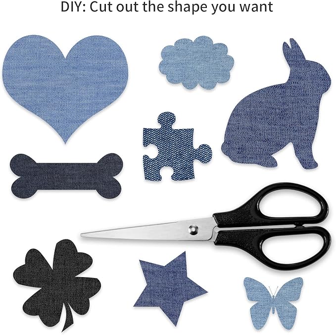 30 Pieces Iron on Patches for Clothing Repair Fabric Patches Iron on for Denim Jean Repair Patch Decorating Kit Repair Canvas Fabric for Puffer Down Jacket (Vivid Colors)