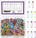 Swpeet 440Pcs 19mm/0.75 Inch Colorful Safety Pins Assortment Kit, Rust Resistant Steel Small Safety Pin Kit with Clear Case, Mini Safety Pins for Sewing, Clothes, Craft Arts