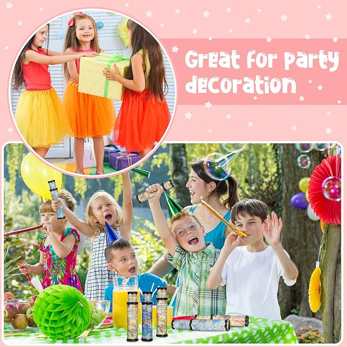 Yunsailing 12 Pack Magic Kaleidoscope Classic Retro Toys - Stretchable Long Kaleidoscope Bulk Party Favors - Educational Science Developmental Toy for Boy, Girl, Adults - Birthday