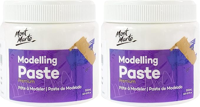 Mont Marte Modelling Paste Acrylic Medium 500ml (17oz) (Pack of 2)