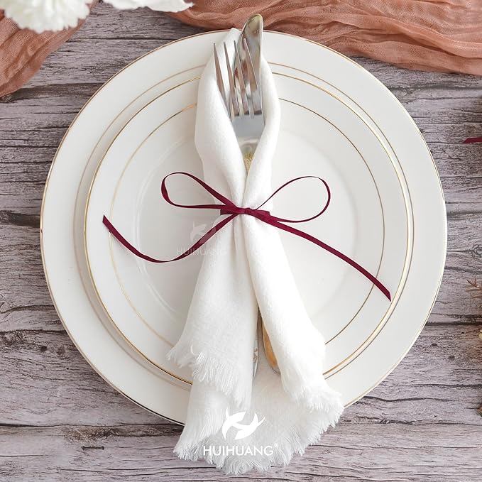 HUIHUANG Solid Color Satin Ribbon 1/8 inch x 100 Yards Double Faced Thin Ribbon Roll for Crafts Gift Wrapping DIY Bows Bouquet Decoration (Burgundy)