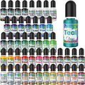 Alcohol Ink Set - 48 Bottles Vibrant Colors High Concentrated Alcohol-Based Ink, Concentrated Epoxy Resin Paint Color Dye Great for Resin Petri Dish, Coaster, Painting, Tumbler Cup Making(10ml Each)